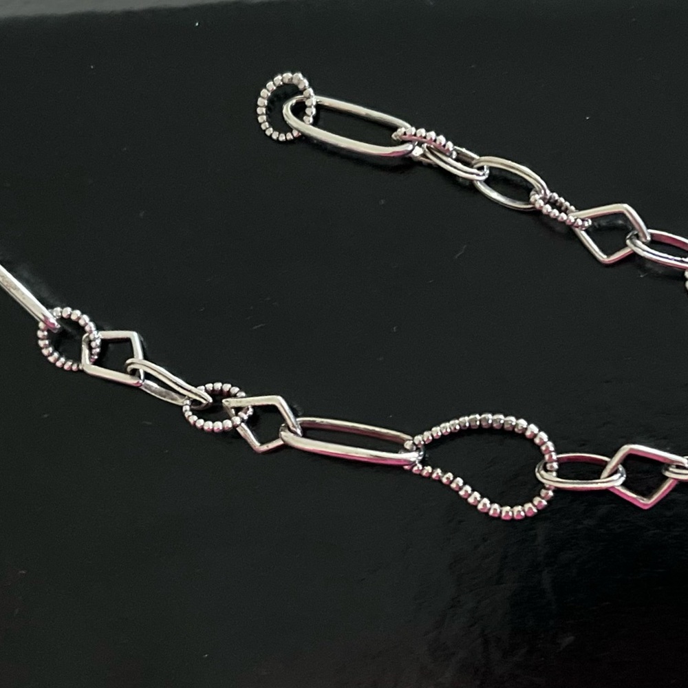 RARE Gorgeous Lagos Sterling Silver Linked Chain Bracelet! - Picture 3 of 16